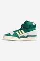 Obuwie adidas Originals sneakersy skórzane Forum 84 Hi FZ6301 zielony