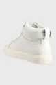 Calvin Klein sneakersy skórzane HIGH TOP LACE UP W/PLAQUE Cholewka: Skóra naturalna, skóra powlekana, Wnętrze: Skóra naturalna, Materiał tekstylny, Podeszwa: Materiał syntetyczny