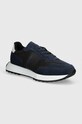 Calvin Klein sneakersy LOW TOP LACE UP MIX skóra zamszowa granatowy HM0HM00497