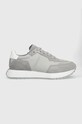 Calvin Klein sneakersy LOW TOP LACE UP MIX skóra zamszowa szary HM0HM00497