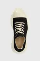 black Rick Owens leather plimsolls Abstract
