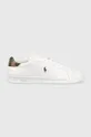 λευκό Δερμάτινα αθλητικά παπούτσια Polo Ralph Lauren HRT CT II Ανδρικά