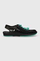 Keen sandali finta pelle fiore nero 1027438
