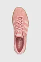 pink adidas Originals suede sneakers