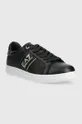 Δερμάτινα αθλητικά παπούτσια EA7 Emporio Armani μαύρο