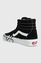 Boty Semišové tenisky Vans SK8-Hi Flame VN0005UJBZW1 černá
