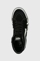 Semišové tenisky Vans SK8-Hi Flame černá VN0005UJBZW1