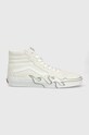 Vans velúr teniszcipő SK8-Hi Flame velúr bőr fehér VN0005UJWWW1