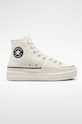 Converse Chuck Taylor All Star Construct Hi Vintage White platform white A02832C