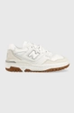 white New Balance leather sneakers BB550WGU Unisex