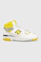 New Balance sneakersy skórzane BB650RCG tekstylny biały BB650RCG