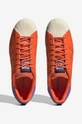 orange adidas Originals leather sneakers Superstar