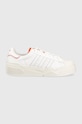 adidas Originals sneakers din piele Superstar Bonega 2B plată alb IG2395