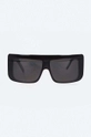 czarny Rick Owens okulary przeciwsłoneczne Occhiali Da Sole Sunglasses Documenta Unisex