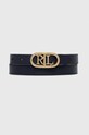 Δερμάτινη ζώνη Lauren Ralph Lauren σκούρο μπλε 412883714