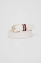 Tommy Hilfiger pasek skórzany biały AW0AW14802.PPYX