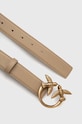 Doplňky Kožený pásek Pinko 100125.A0F1 béžová
