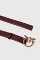 Pinko pasek skórzany 100125.A0F1 bordowy AA00