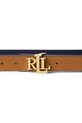 Akcesoria Lauren Ralph Lauren pasek dwustronny damski skórzany 412908984 brązowy