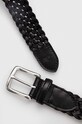 Δερμάτινη ζώνη Polo Ralph Lauren 405688069 μαύρο AW23