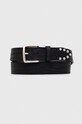 Pepe Jeans curea de piele Leroy negru PM021004.999