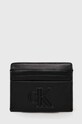Calvin Klein Jeans etui na karty imitacja skóry licowej czarny K60K610349.PPYX