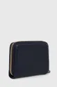 Шкіряний гаманець Lauren Ralph Lauren темно-синій
