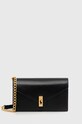 Шкіряна сумочка Polo Ralph Lauren лицьова шкіра чорний 427886738