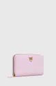 Pinko portfel skórzany fioletowy