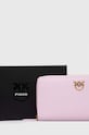 Pinko portfel skórzany 100250.A0F1 fioletowy