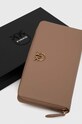 Δερμάτινο πορτοφόλι Pinko 100250.A0F1 καφέ