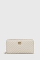 Кожен портфейл Pinko гладка кожа бежов 100250.A0GK
