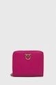 Pinko portfel skórzany skóra licowa różowy 100249.A0F1