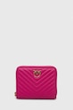 Pinko portfel skórzany skóra licowa różowy 100249.A0GK