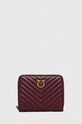 Pinko portfel skórzany skóra licowa bordowy 100249.A0GK