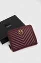 Pinko portfel skórzany 100249.A0GK bordowy