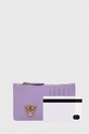 Pinko portfel skórzany 100251.A0GK fioletowy