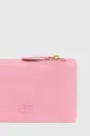 Δερμάτινο πορτοφόλι Pinko ροζ
