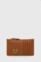 Kožni novčanik Pinko bez uzorka smeđa 100251.A0F1
