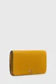 Δερμάτινο πορτοφόλι Coach κίτρινο