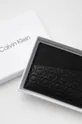 μαύρο Δερμάτινη θήκη για κάρτες Calvin Klein