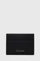 μαύρο Δερμάτινη θήκη για κάρτες Calvin Klein Ανδρικά