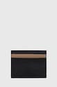 Armani Exchange etui na karty skóra licowa czarny 958053.CC831