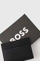 Puzdro na karty BOSS 50491948 čierna AW23