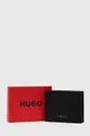 μαύρο Δερμάτινο πορτοφόλι HUGO