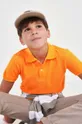 Παιδικά βαμβακερά μπλουζάκια πόλο Mayoral πορτοκαλί