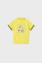Pamučna polo majica za bebe Mayoral 1102.3B.BABY.B zlatna SS23