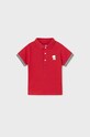 Mayoral polo bawełniane niemowlęce nadruk czerwony 1102.3B.BABY.B