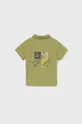 Дитяча бавовняна футболка поло Mayoral зелений