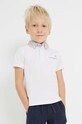 Mayoral polo bawełniane dziecięce z kołnierzykiem biały 3152.5E.MINI